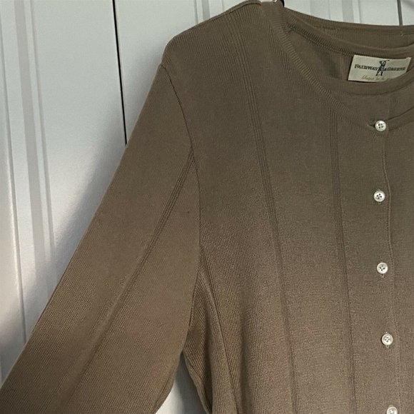 Fairway & Greene Women's Sweater Set Cardigan Shell Golf Activewear Beige - Picture 5 of 10